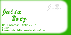 julia motz business card